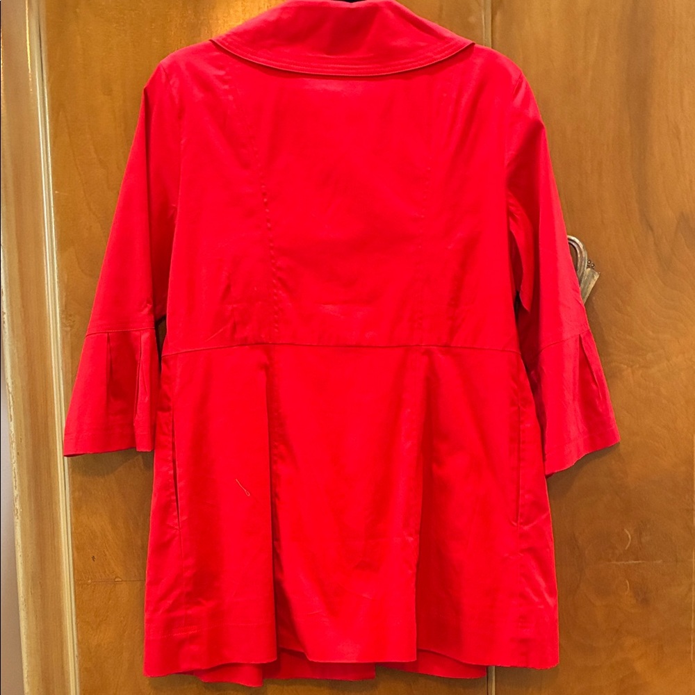 Red Button-Up Coat - Picture 5 of 7